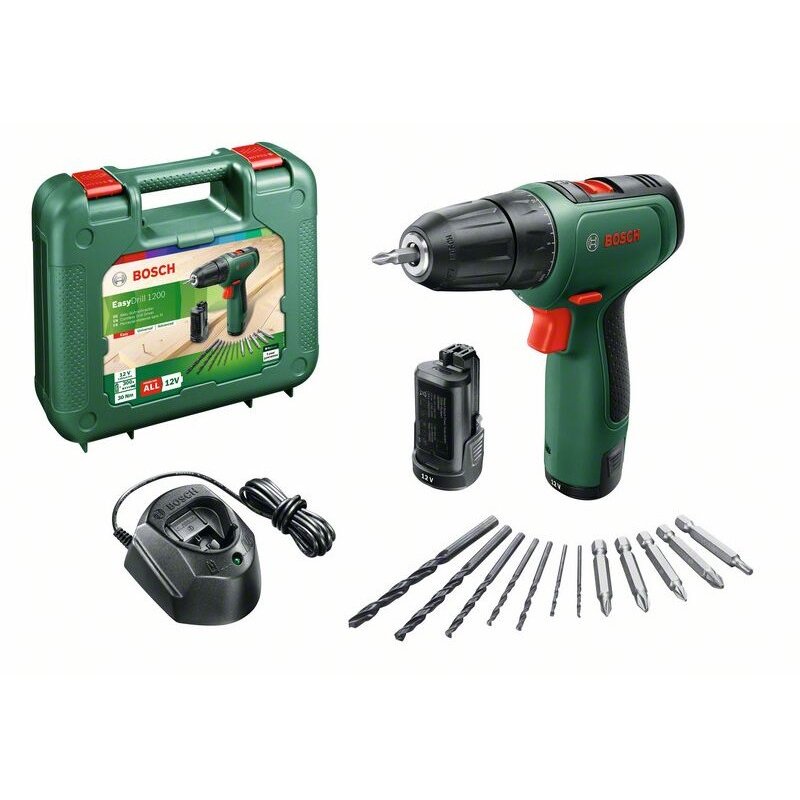 Masina De Gaurit/Insurubat 06039D3007 Cu Acumulator 2 Trepte De Putere EasyDrill 1200 Verde/Negru