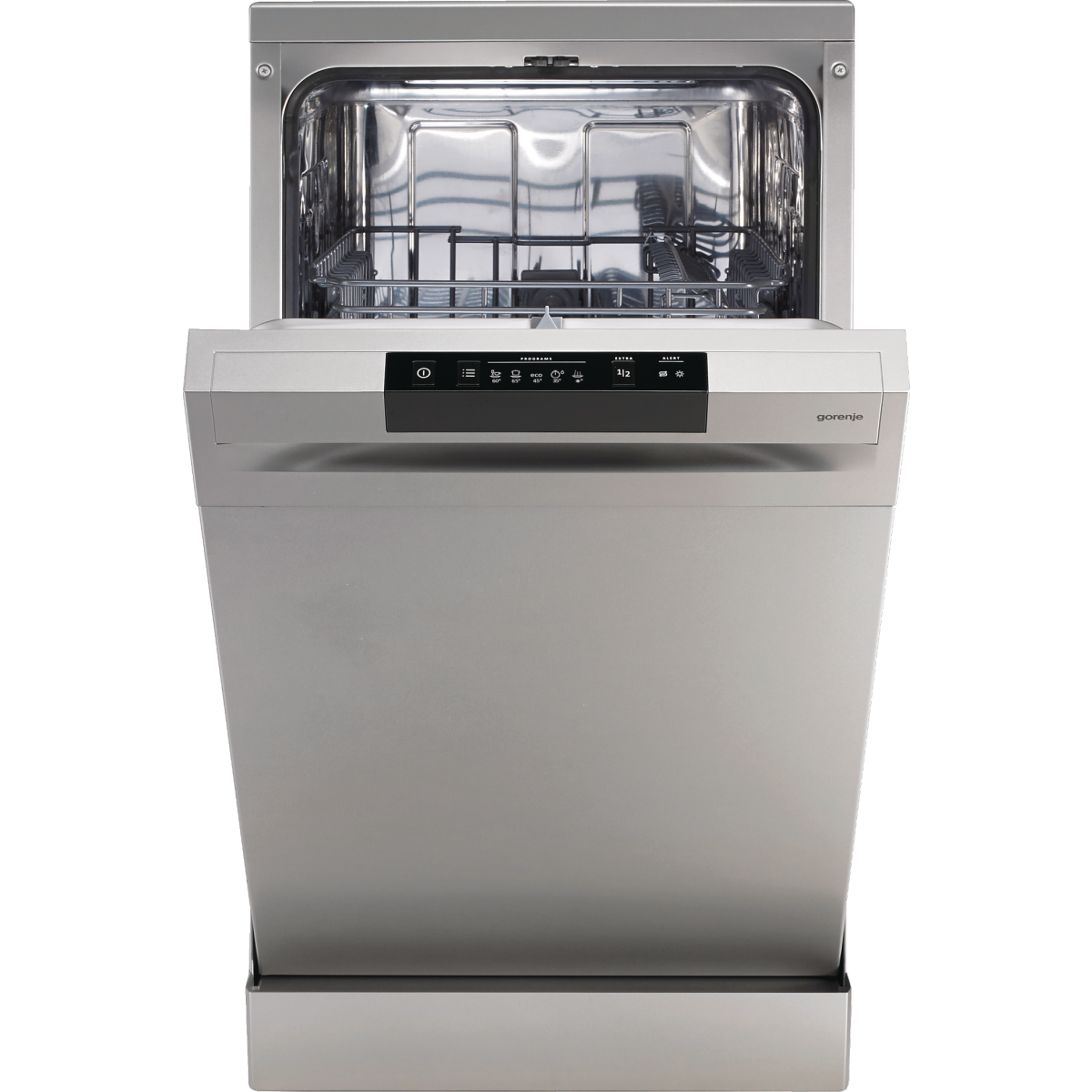 Masina de spalat vase Gorenje GS520E15S, de sine statatoare, 9 locuri, 45 cm, 5 programe, clasa energetica E, Gri
