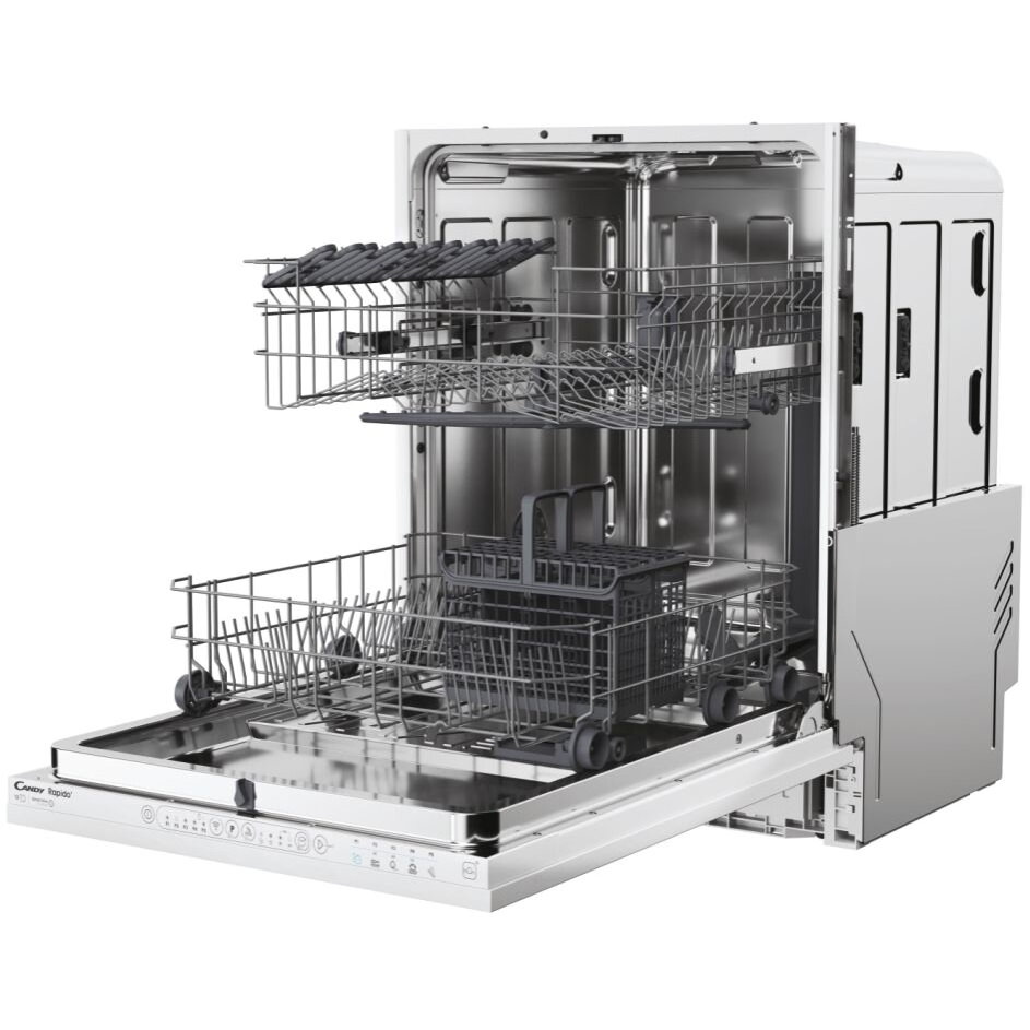 Masina de spalat vase incorporabila CI 3C7L0W , 13 seturi, 5 programe, Clasa C, Inverter, Smart Door Opening, Maxi Tub, hOn, Deschidere automata usa, 60 cm