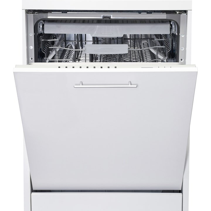 Masina de spalat vase incorporabila HDW-BI6093TE++, 15 Seturi, 9 programe, Clasa E, Control touch, Half load, Avertizare luminoasa, Buzzer final program, Aquastop, 60 cm