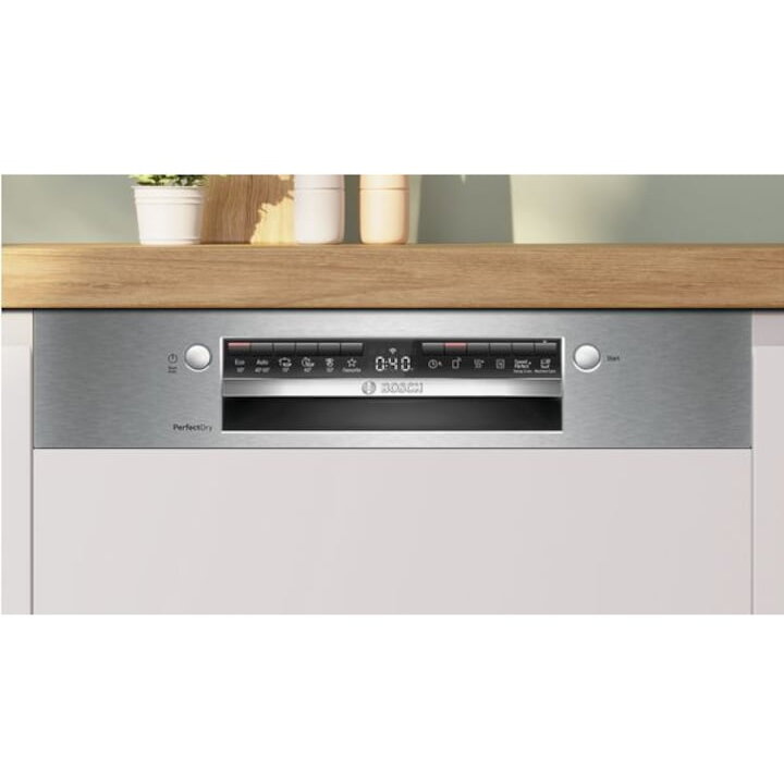 Masina de spalat vase incorporabila SMI6YCS02E, 14 seturi, 5 programe, Clasa A, EcoSilence Drive, PerfectDry, VarioDrawer, RackMatic, AquaStop, Home Connect, 60 cm