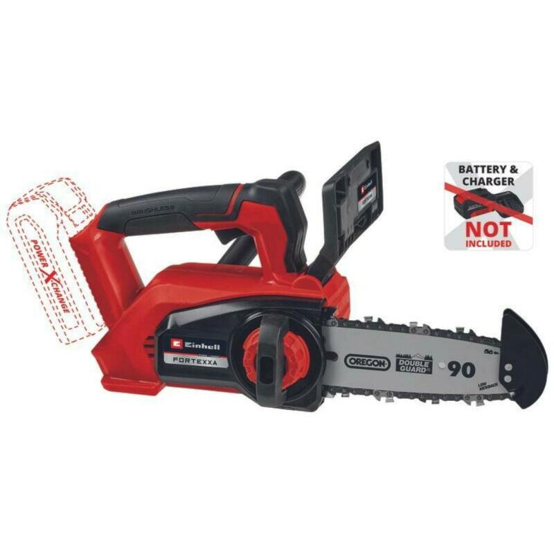 Professional cordless chainsaw FORTEXXA 18/20 TH, electric chainsaw (red/black, without battery and charger)