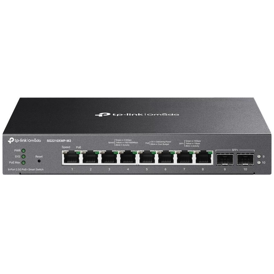 OMADA SG2210XMP-M2 (8x2, 5GbE, 2xSFP+, 8xPoE+, 160W)