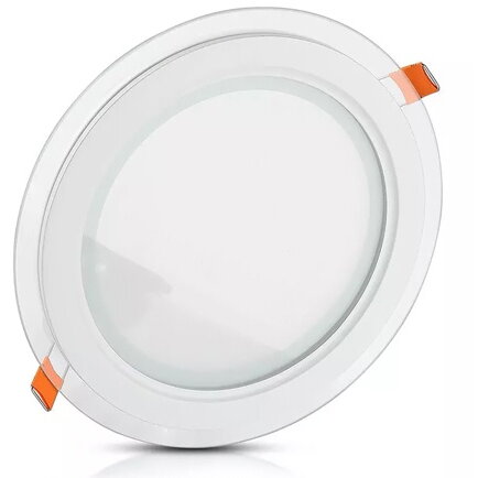 PANOU LED ROTUND INCORPORABIL 18W 4000K ALB NEUTRU, STICLA