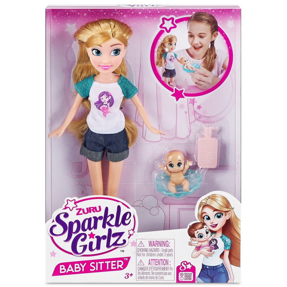 Papusa Baby Sitter Sparkle Doll