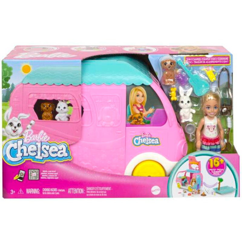 Papusa BARBIE Camper Chelsea set
