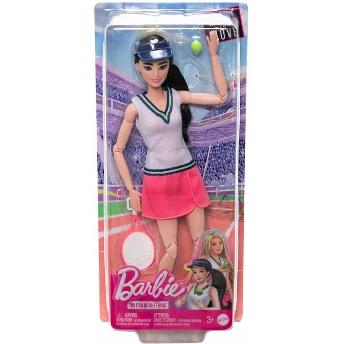 Papusa Barbie Doll & Accessories, Career Tennis Player Doll With Racket And Ball