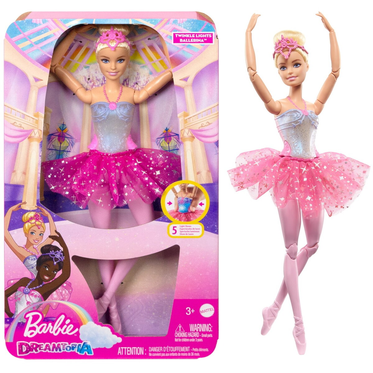 Papusa  Barbie Lumini magice pentru balerina
