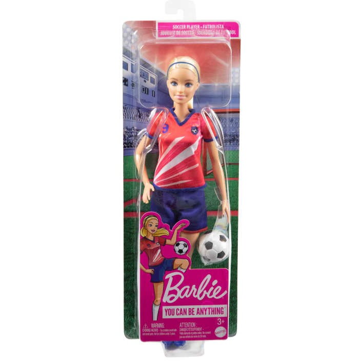 Papusa Barbie Soccer red shirt