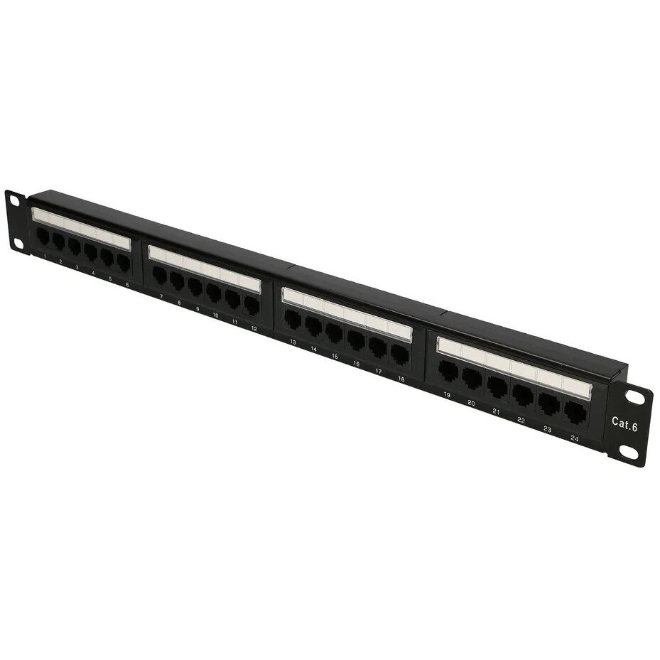 Patchpanel 24 ports CAT6 UTP V2