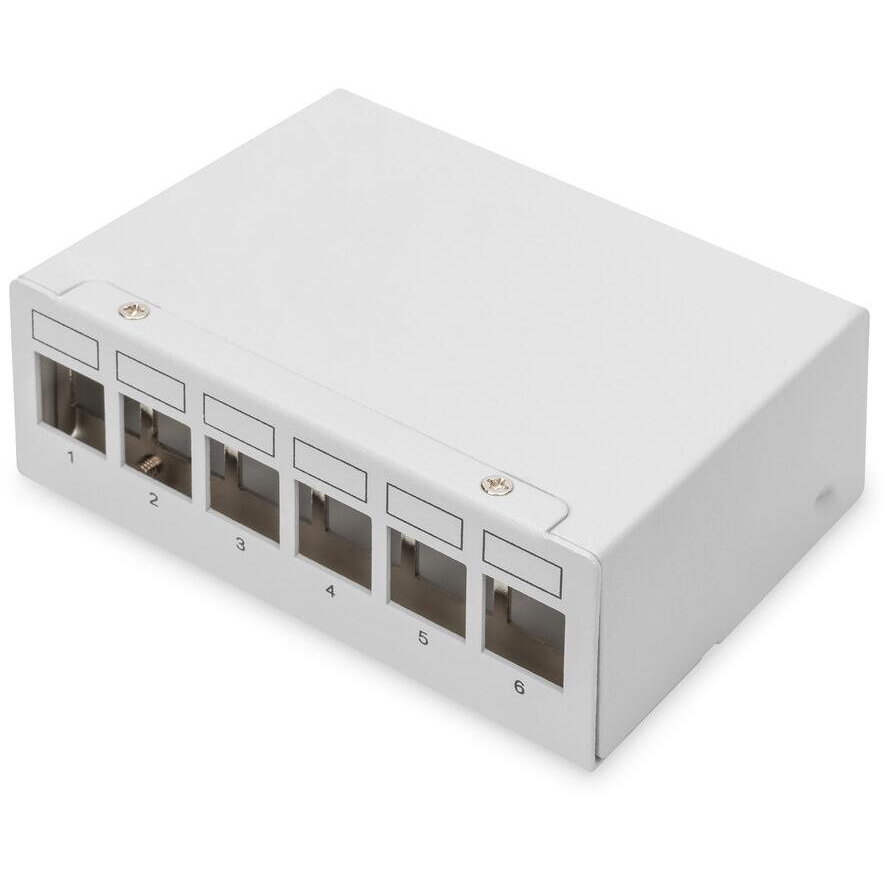Patchpanel 6-Port Modular Alb