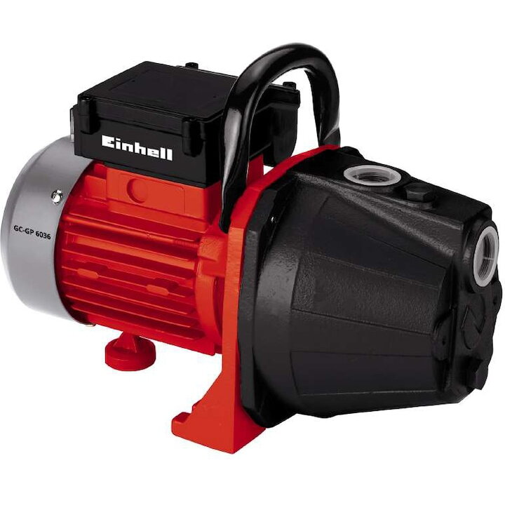 Pompa apa de suprafata pentru apa curata Einhell GC-GP 6036,carcasa fonta,600 W, 3600 l/h, 4 bar, inaltime refulare 40 m,adancime absorbtie 8 m