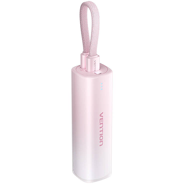 Powerbank 5000mAh Vention FHWR0 20W + USB-C to Lightning Cable (pink)