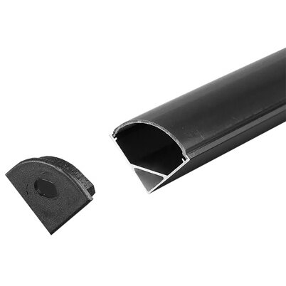 Profil Banda LED 2M 15.8MMx15.8.MM  Aluminiu   Negru