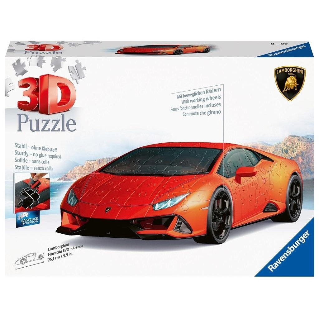 Puzzle 108 Piese 3D Lamborghini Huracan Evo Arancio vehicles