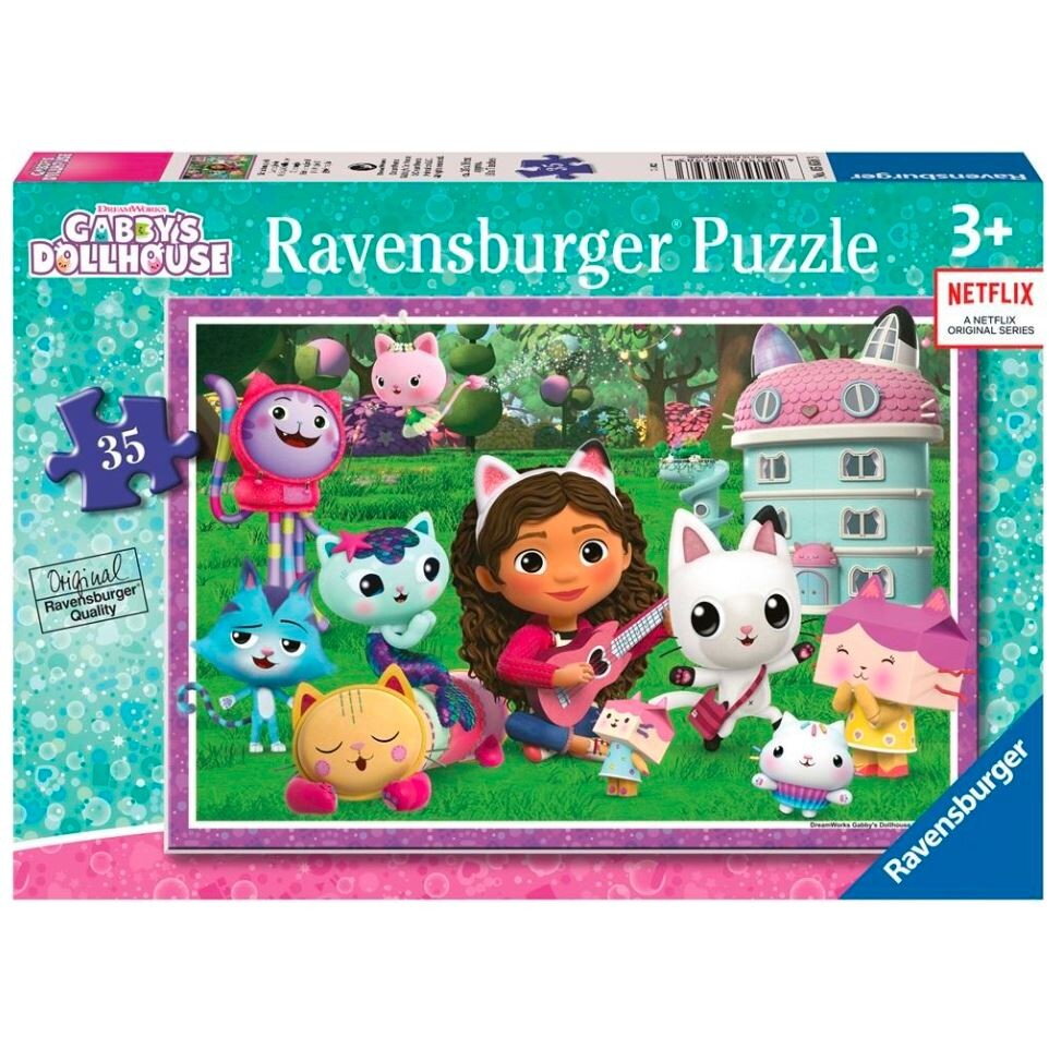 Puzzle 35 elementów Koci Domek Gabi