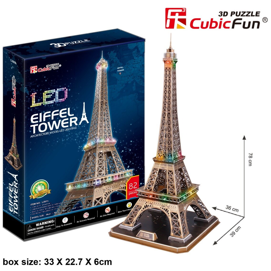 Puzzle 3D Eiffel Tower (Light)