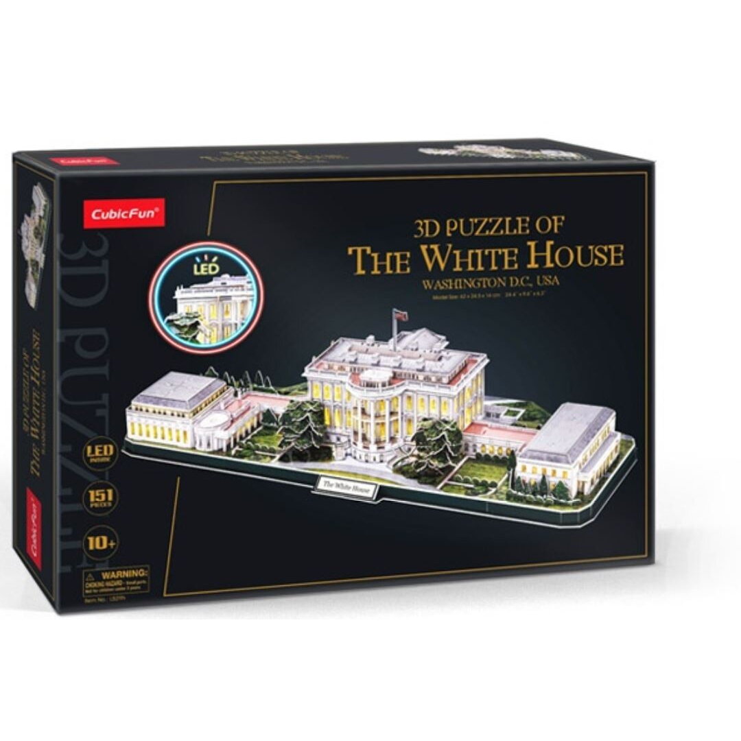 Puzzle 3D LED White House