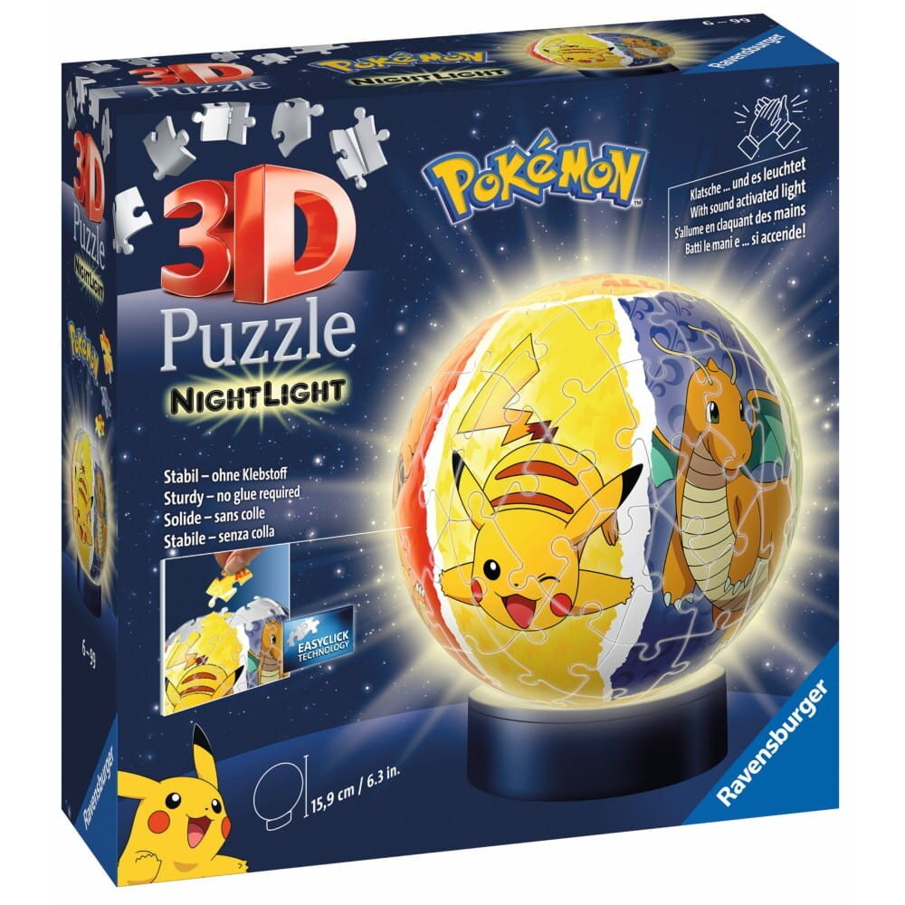 Puzzle 72 elements 3D Glowing Ball Pokemon