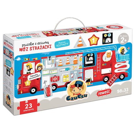 Puzzle with a hole Fire truck 23 elements 0401