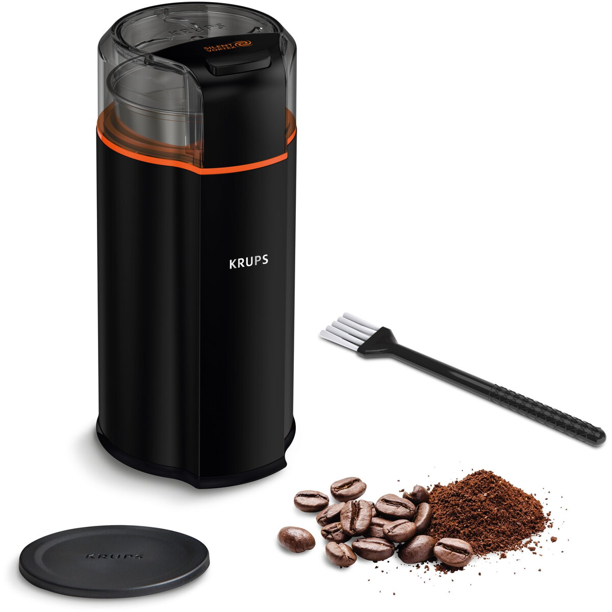 Rasnita de cafea Silent Vortex GX332810, 90g, 175 W, buton Pornire/Oprire, lame din inox, negru