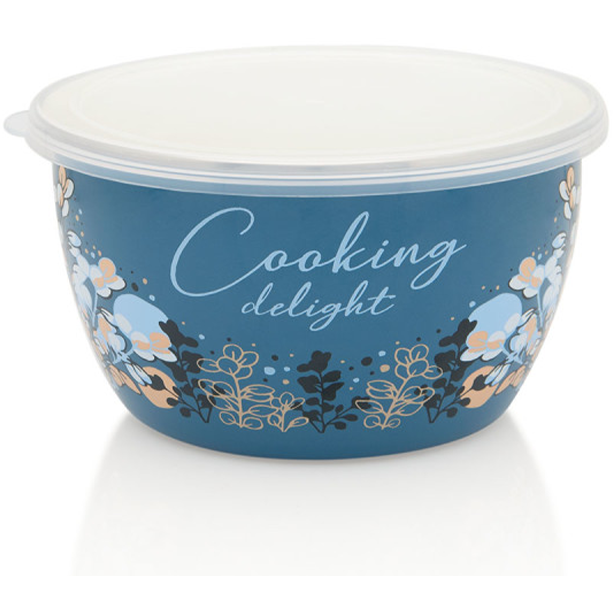 Bol cu Capac Cooking Delight Capacitate 1.7L Diametru 16CM Albastru