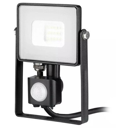 REFLECTOR LED SMD 10W 4000K IP65 CU SENZOR MISCARE - NEGRU