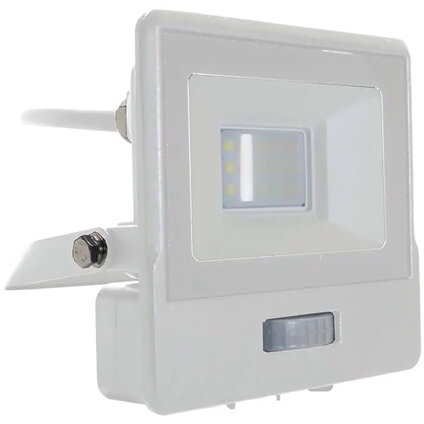 REFLECTOR LED SMD 10W 6400K IP65 CU SENZOR MISCARE - ALB