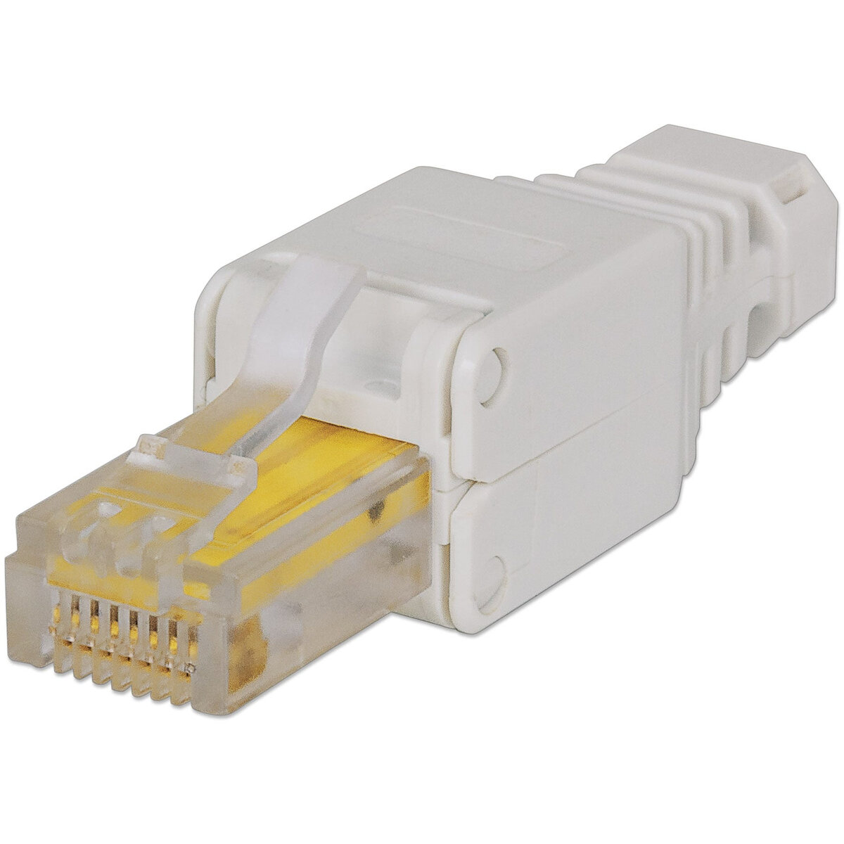 RJ45 Modular Plug, Toolless Connector, Cat5/5e/6, 22-26 AWG solid and stranded UTP cables
