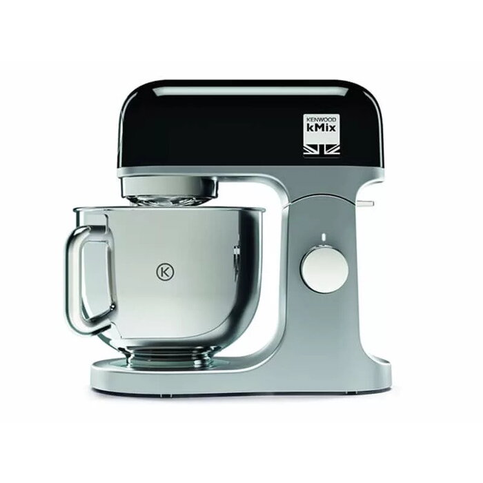 Robot de bucatarie KENWOOD kMiX KMX750BK, 1000 W, vas inox 5 l, 6 trepte viteza, 3 accesorii patiserie, Negru/Argintiu