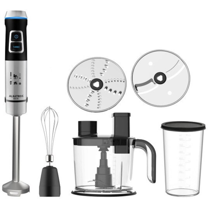 Blender-Robot De Bucatarie MR850A 850W Maner Ergonomic Negru/Argintiu