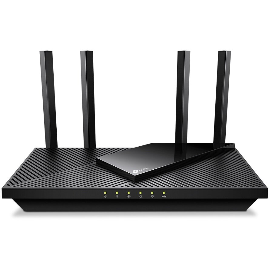 Router Wireless Archer AX55 Pro   AX3000  3000Mbps 1x2.5 Gbps WAN/LAN  1xGigabit WAN 3x  Gigabit LAN 1xUSB 3.0  2.4Ghz/5Ghz Dual Band WI-FI   Negru