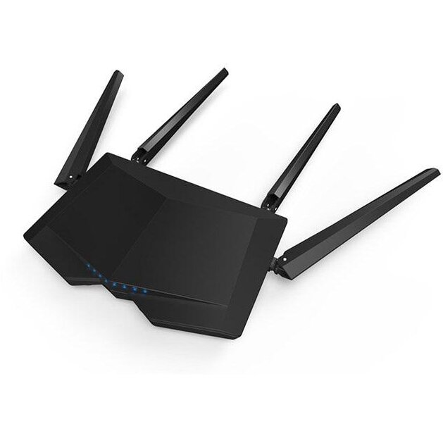 Router Wireless AC1200 AC6 Dual Band 3 x LAN 1 x WAN 4 Antene 5dBi  2.4GHz/ 5GHz Beamforming MU-MIMO Negru