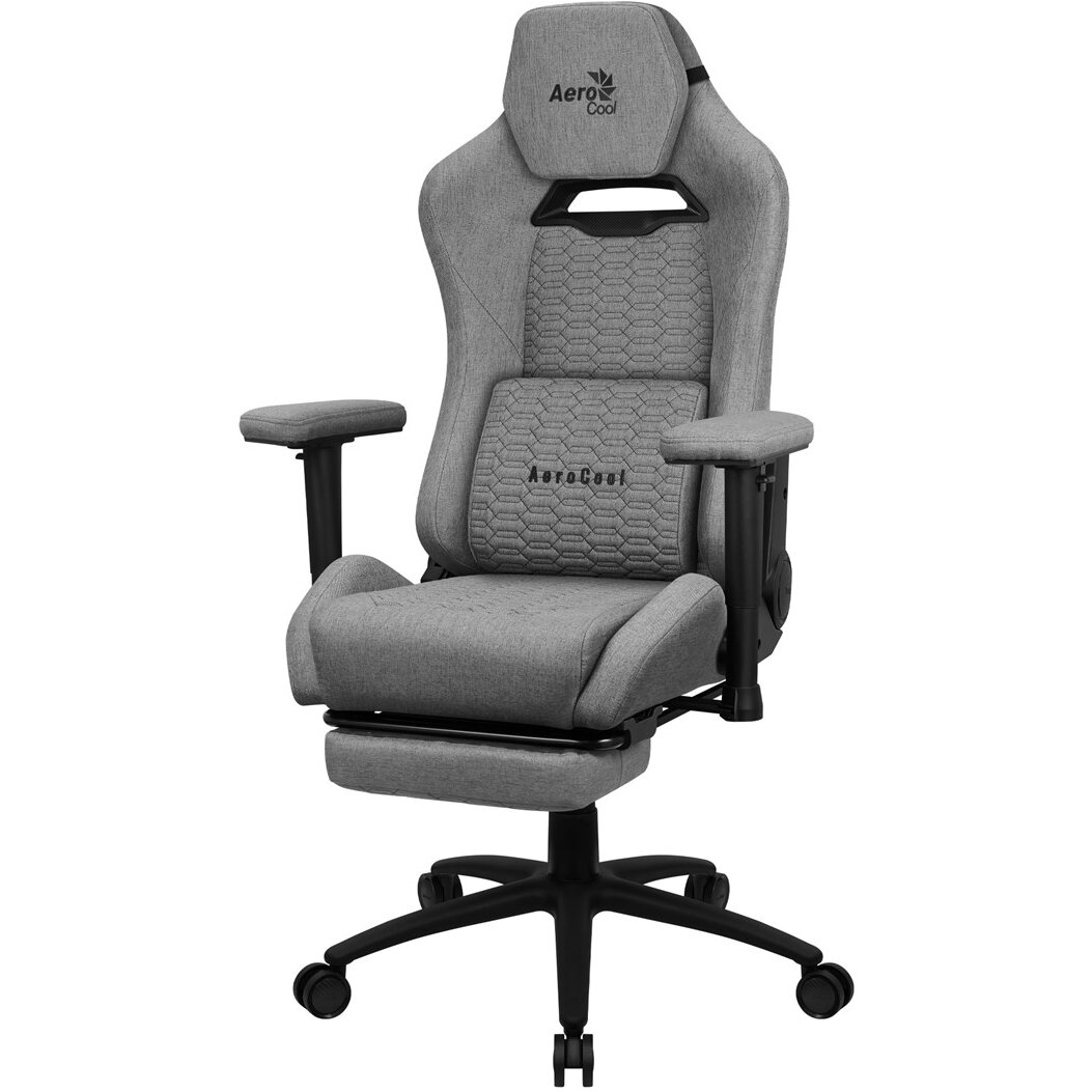 Scaun Gaming Aerocool ROYALASHGR Premium Ergonomic Gaming Chair Legrest Aeroweave Technology Grey