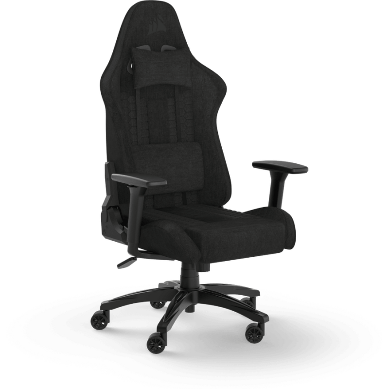 Scaun Gaming TC100 Relaxed Textil cu Tetiera Negru