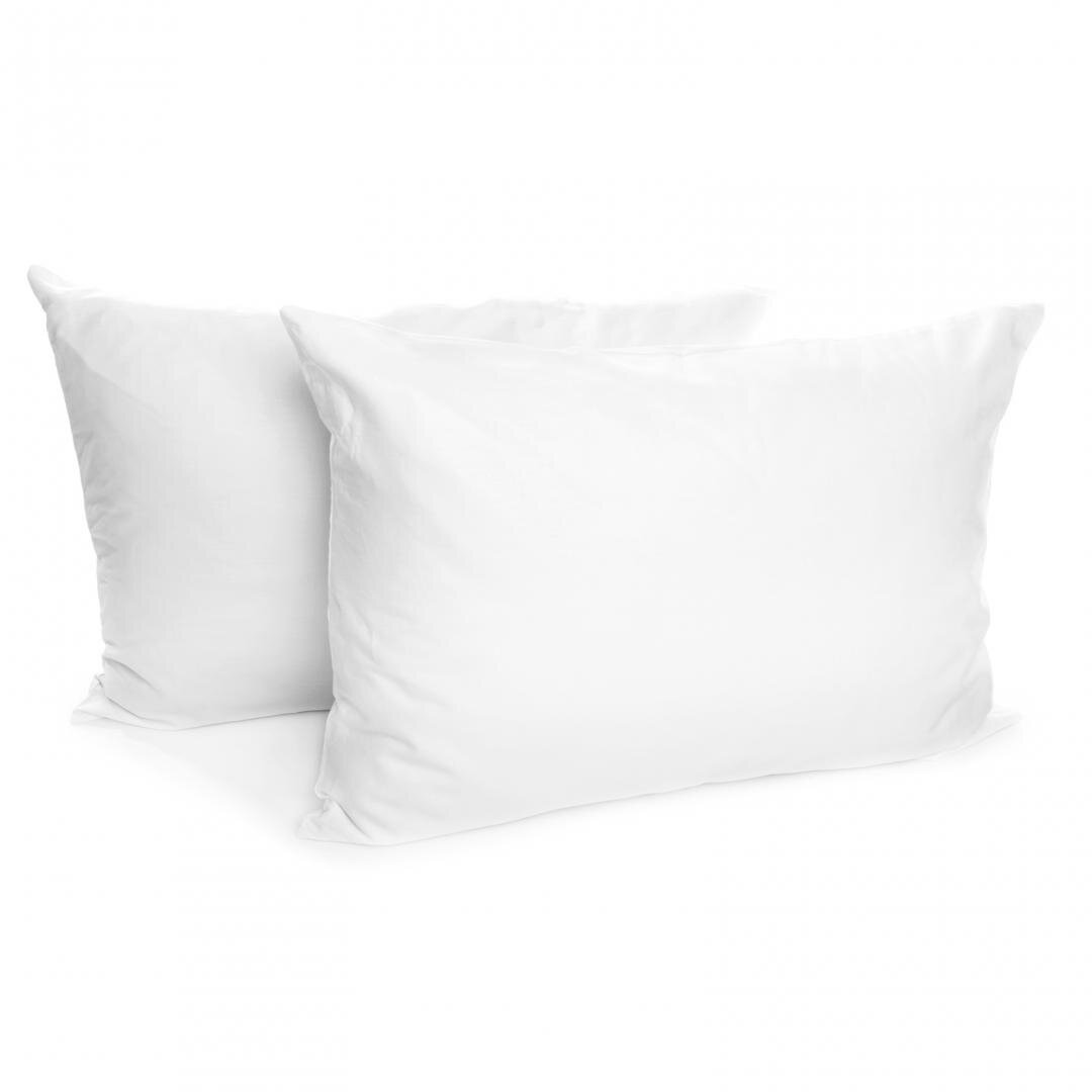 Set de 2 fete de perna din 100% Bumbac 50x70 cm Alb