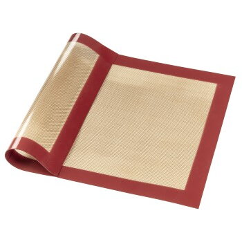 Silicon Baking Mat, Square, 40 x 30 cm, red-brown