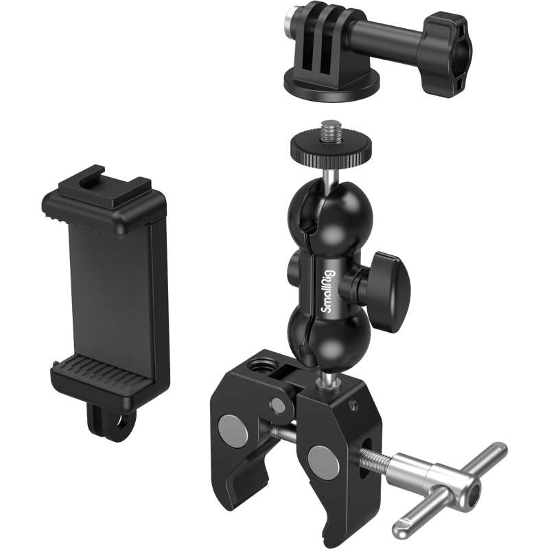 SmallRig 4373 Crab-Shaped Super Clamp Kit with Ballhead  Magic Arm