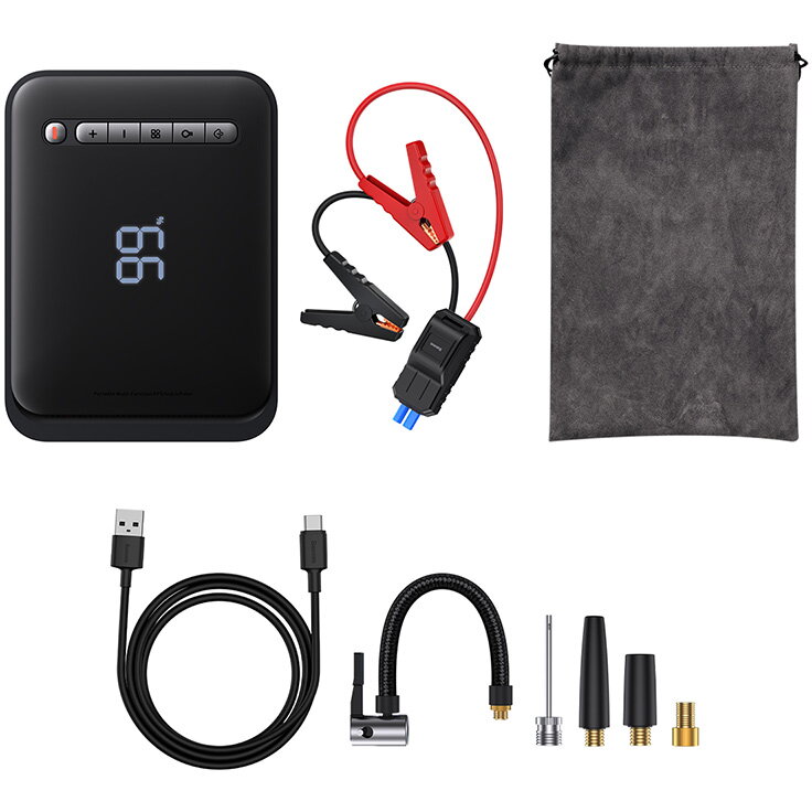 STARTER auto Baseus Super Energy, pentru pornire baterie auto 8000mAh, 1000A, USB, negru CGCN000001 (timbru verde 0.8 lei) -  6932172616915