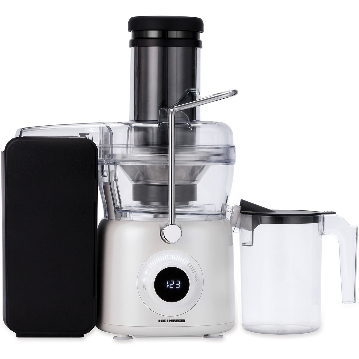 Storcator de Fructe si Legume HSF-K1000DCWP Capacitate 1L Tub Larg Viteza Variabila 1000W Alb/Negru