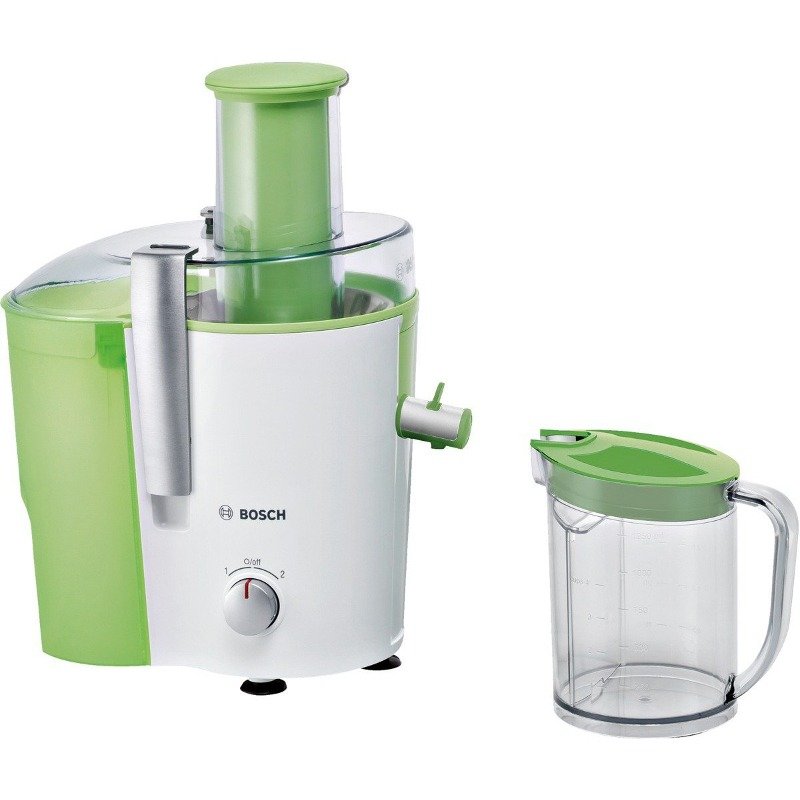Storcator MES25G0 700 W Recipient suc 1.25 l Recipient pulpa 2 l 2 Viteze Tub de alimentare 73 mm Alb/Verde