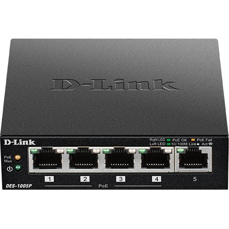 Switch DES-1005P PoE/100/UNM/ 5 - 1xPoE