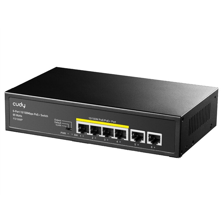 Switch FS1006P 6xFE (4xPoE+) 65W