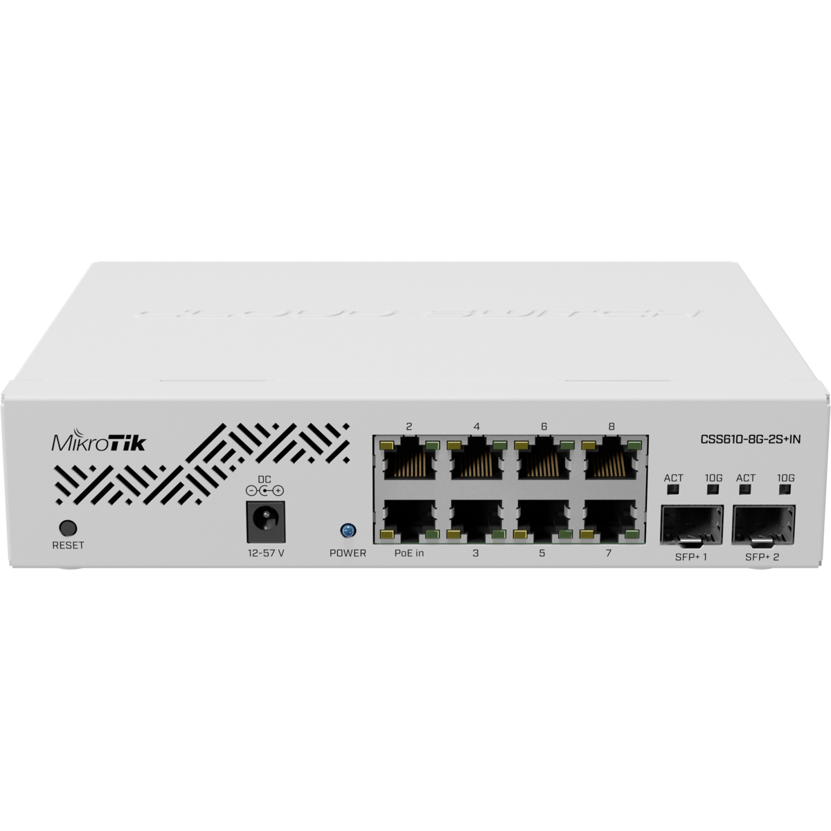 Switch 8G 2 SFP POE Indoor Alb