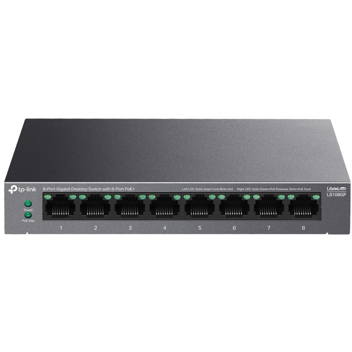 Switch 8-PORT GIGABIT 8- PoE+ Negru