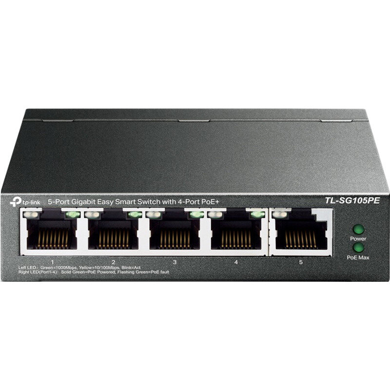 Switch TL-SG100 Desktop Gigabit Smart 5x RJ-45 65W PoE+