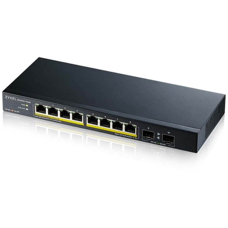 Switch GS1100-10HP-EU0102F 120W PoE 8xGigabit 2xFiber Uplilk