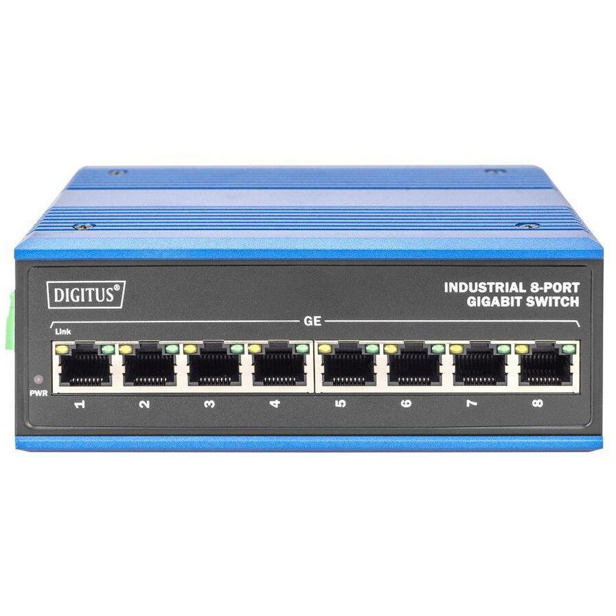 Switch Ind. 8-Port  Gigabit Unmanaged blau