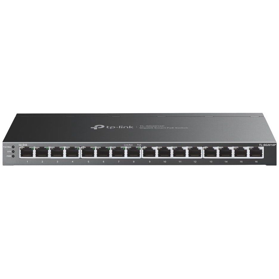Switch POE16-Port Gigabit Smart 8-Port Gigabit PoE+ 120 W PoE Budget Negru