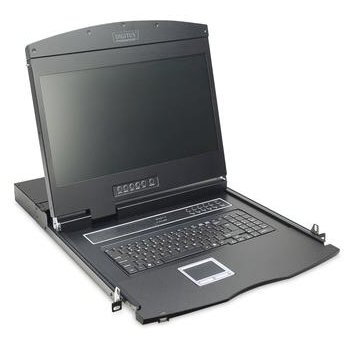 Switch KVM 19 1HE TFT dt.Layout  8Port Touchpad schwar